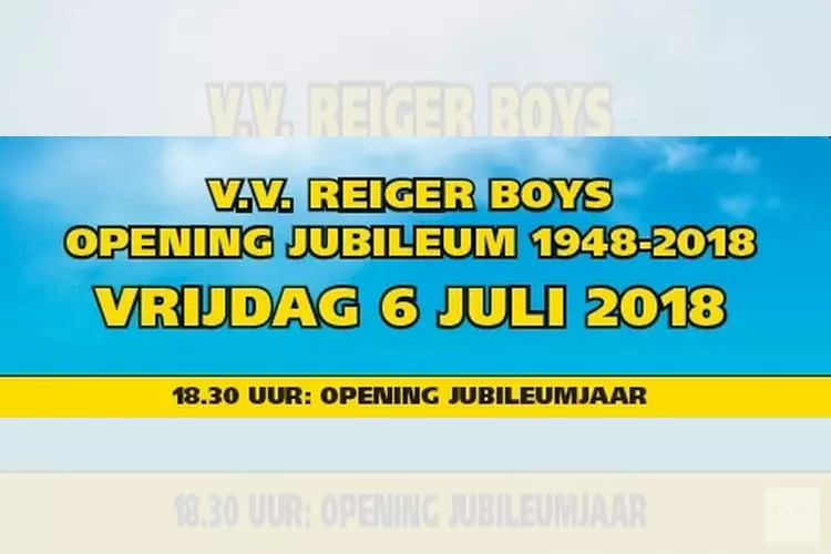 Komende vrijdag start jubileumfeest Reiger Boys