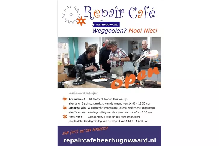 Repair Café Heerhugowaard weer open