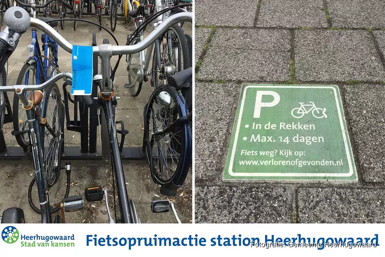 Fietsenopruimactie bij station Heerhugowaard