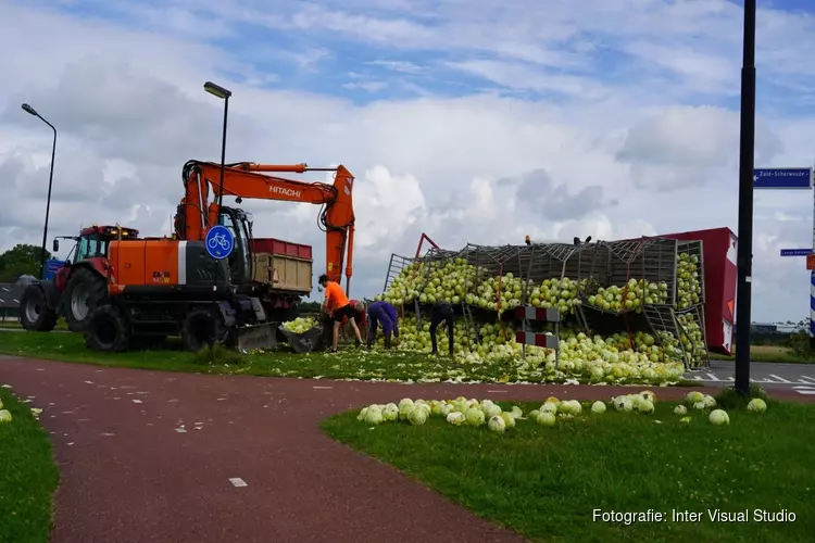 Witte kool op straat na inschattingsfout