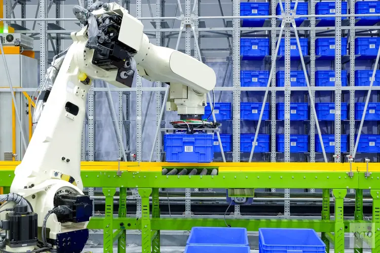 Automatisch palletiseren met een industriële robot arm