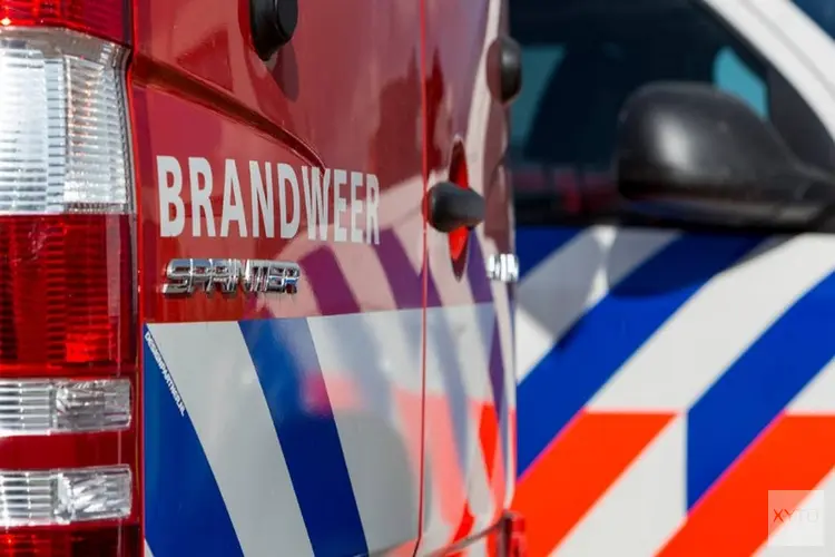 Bestelbus door brand verwoest aan Van Veenweg