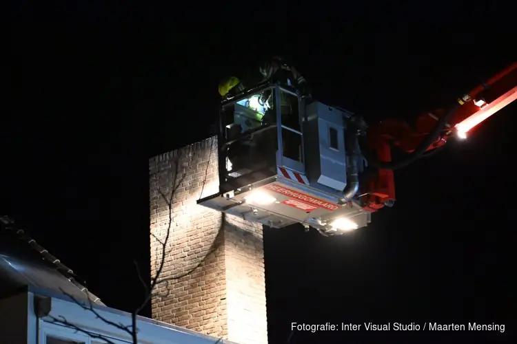 Schoorsteenbrand aan Omring in Heerhugowaard